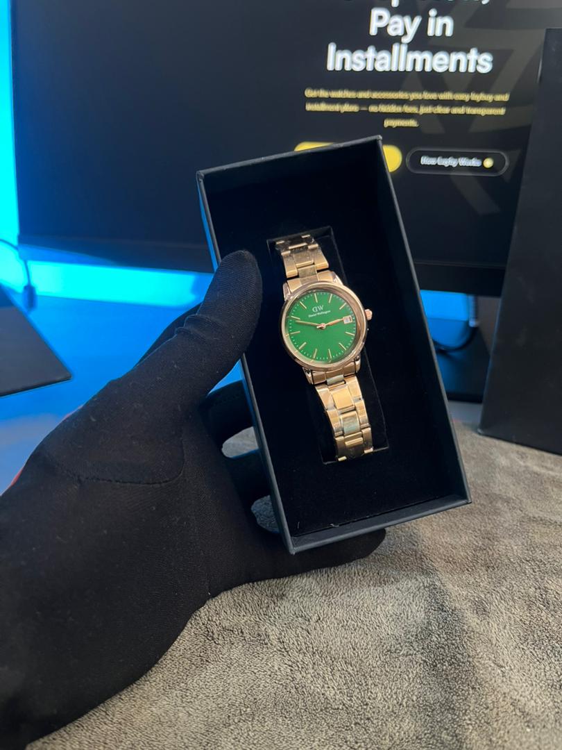 Daniel Wellington Iconic Link | Rose Gold & Green Inside view 2