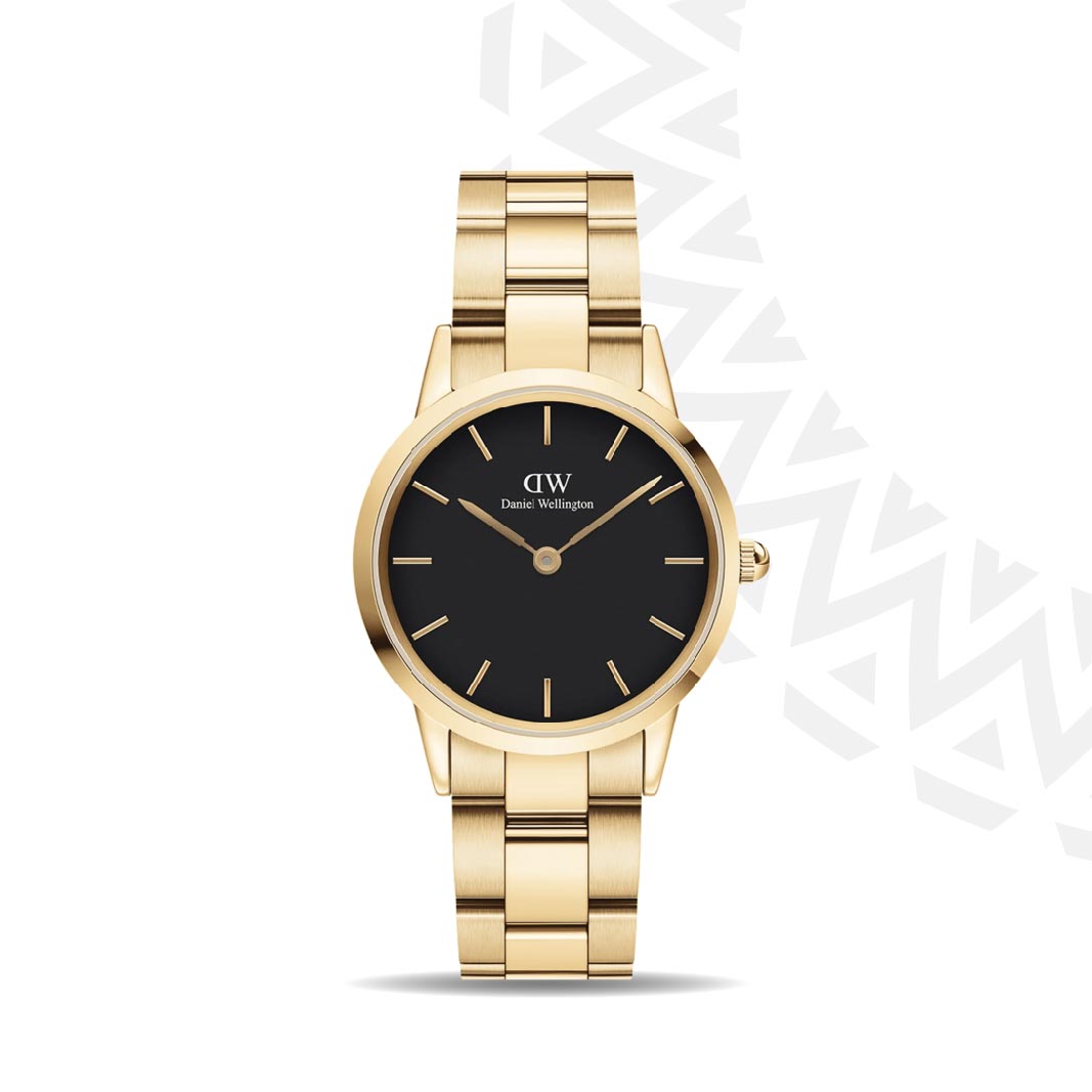 Daniel Wellington Iconic Link | Gold Color & Black Dial