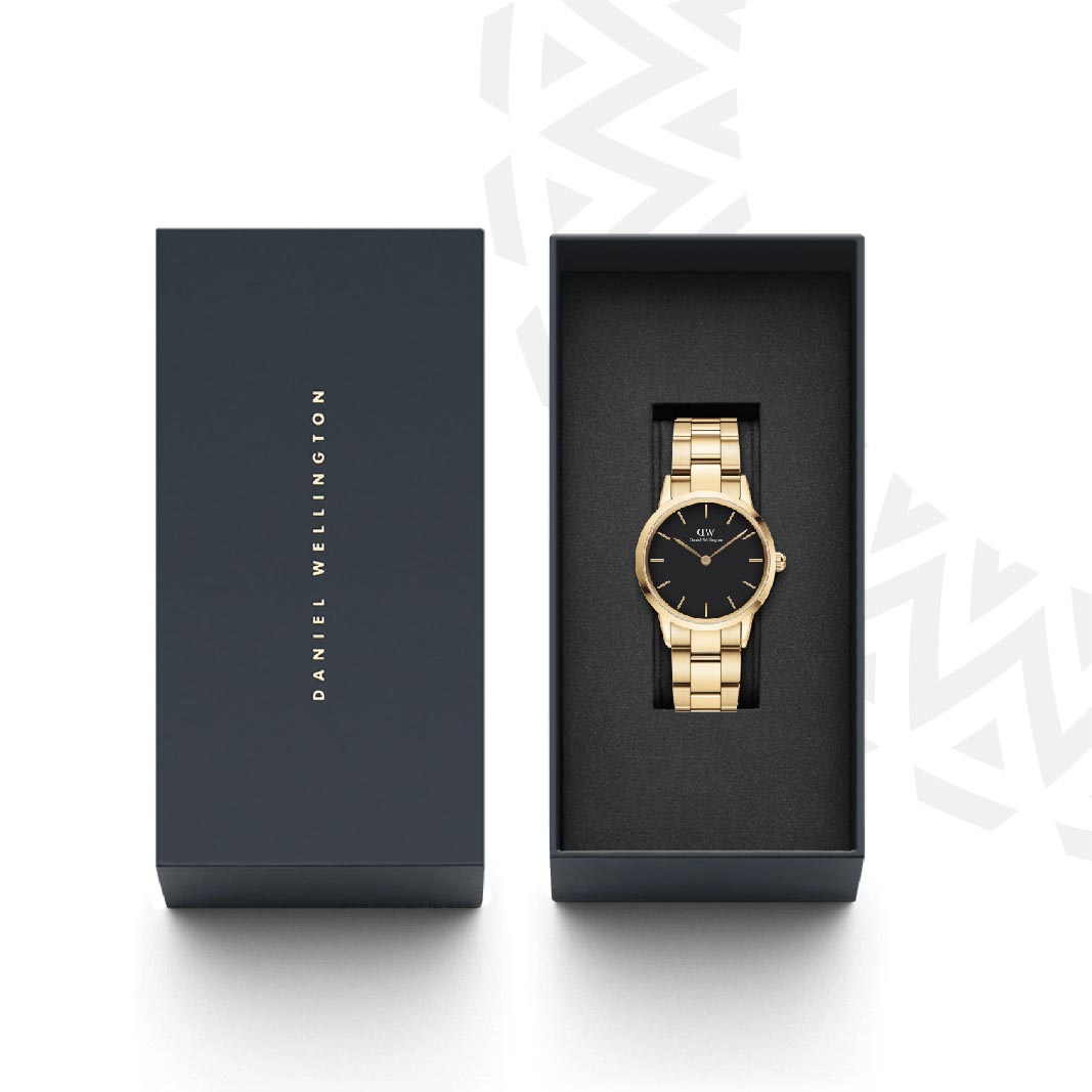 Daniel Wellington Iconic Link | Gold Color & Black Dial view 3